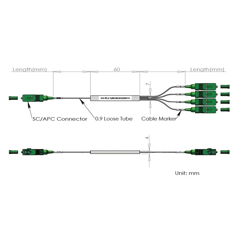 1*4 1*8 PLC skirstytuvas