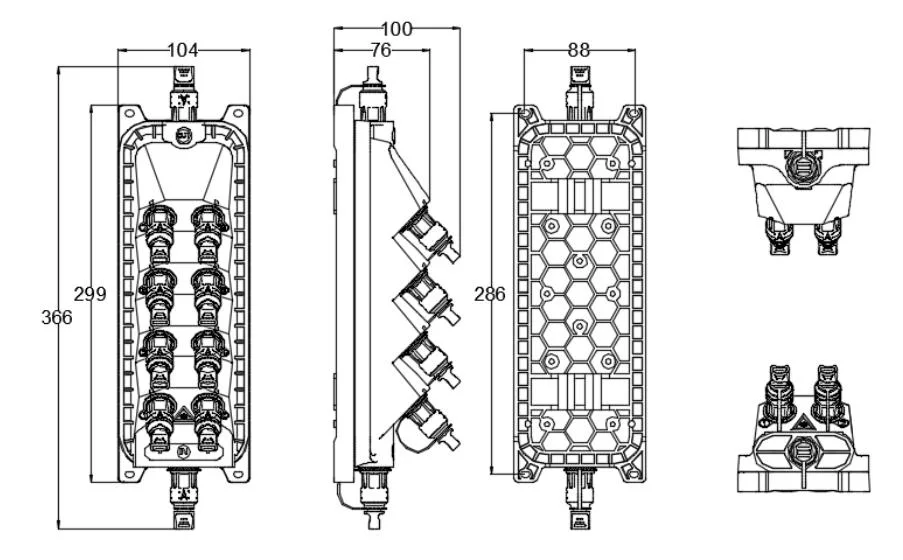 Pre-connectorized Fiber Optic Cable Distribution Box GFS-008-029C